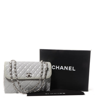 Chanel Vinyl Quilted In the Business Flap Bag Light Grey 6 of 10