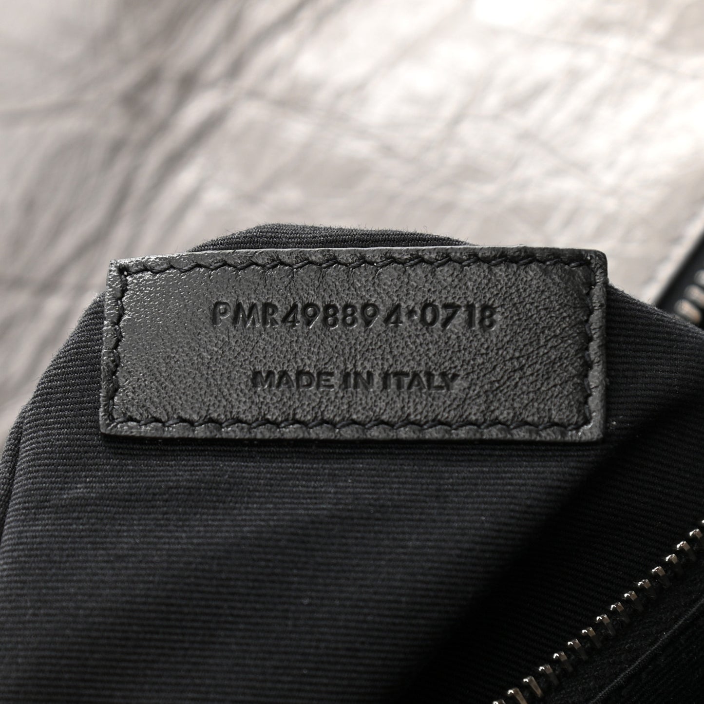 Crinkled Calfskin Matelasse Monogram Medium Niki Chain Satchel Fog