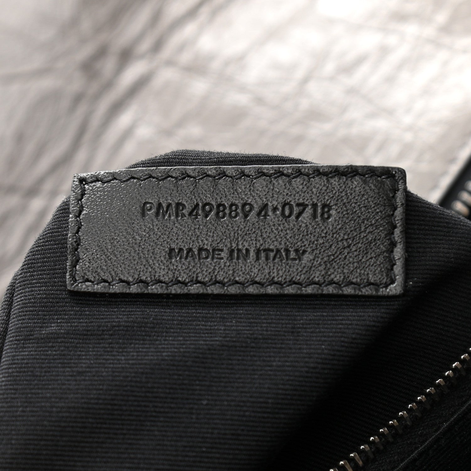 Saint Laurent Crinkled Calfskin Matelasse Monogram Medium Niki Chain Satchel Fog 8 of 13