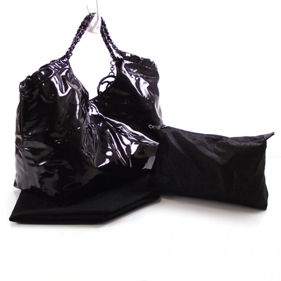 Chanel Vinyl XL Coco Cabas Black 3 of 10