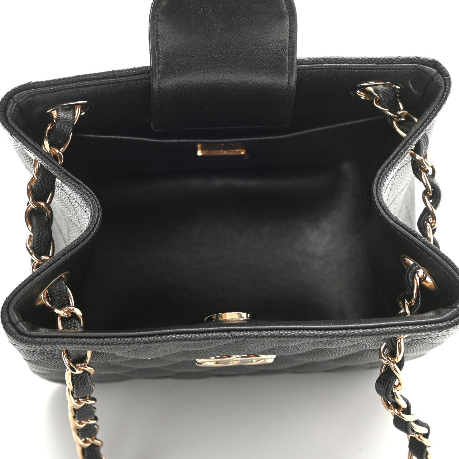 Chanel Caviar Quilted Mini Bucket Bag Black 5 of 11