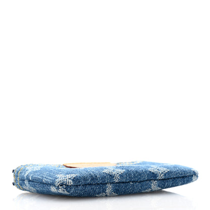Louis Vuitton Monogram Denim Key Pouch Denim Blue 4 of 7