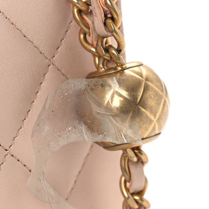 Chanel Lambskin Quilted CC Pearl Crush Wallet on Chain WOC Light Pink 12 of 15