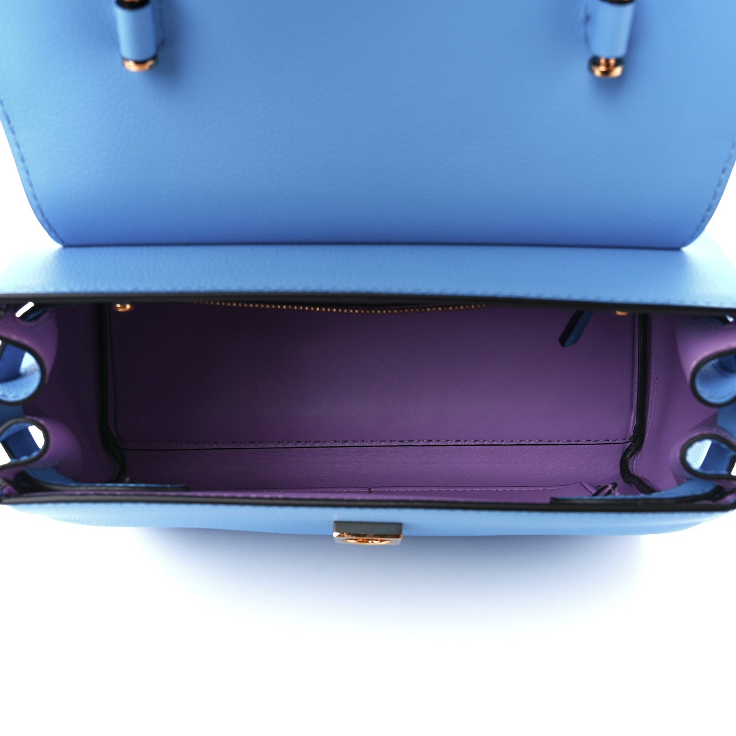 Calfskin Medium La Medusa Top Handle Handbag Blue