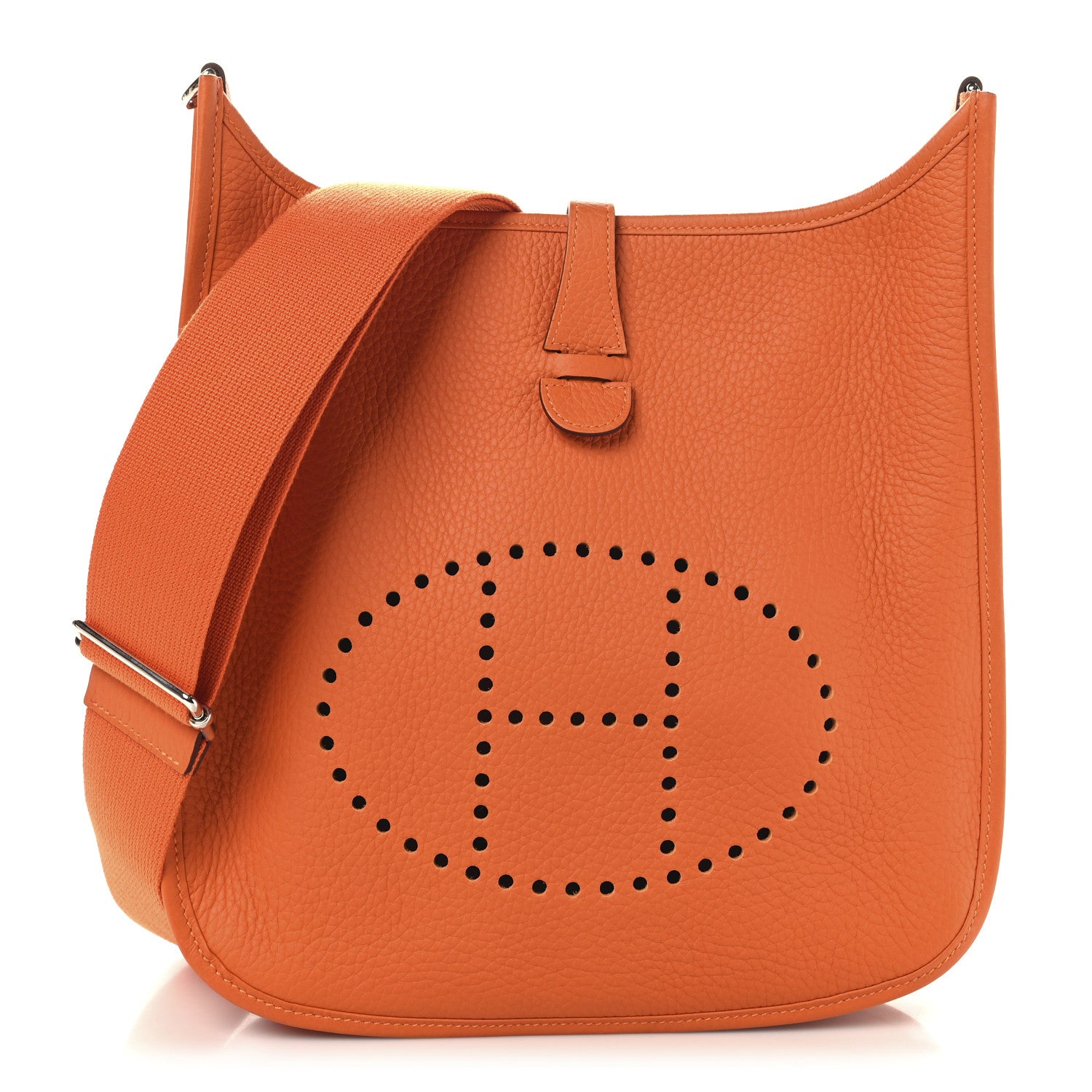 Hermes Taurillon Clemence EVELYNE III PM Orange 1 of 11