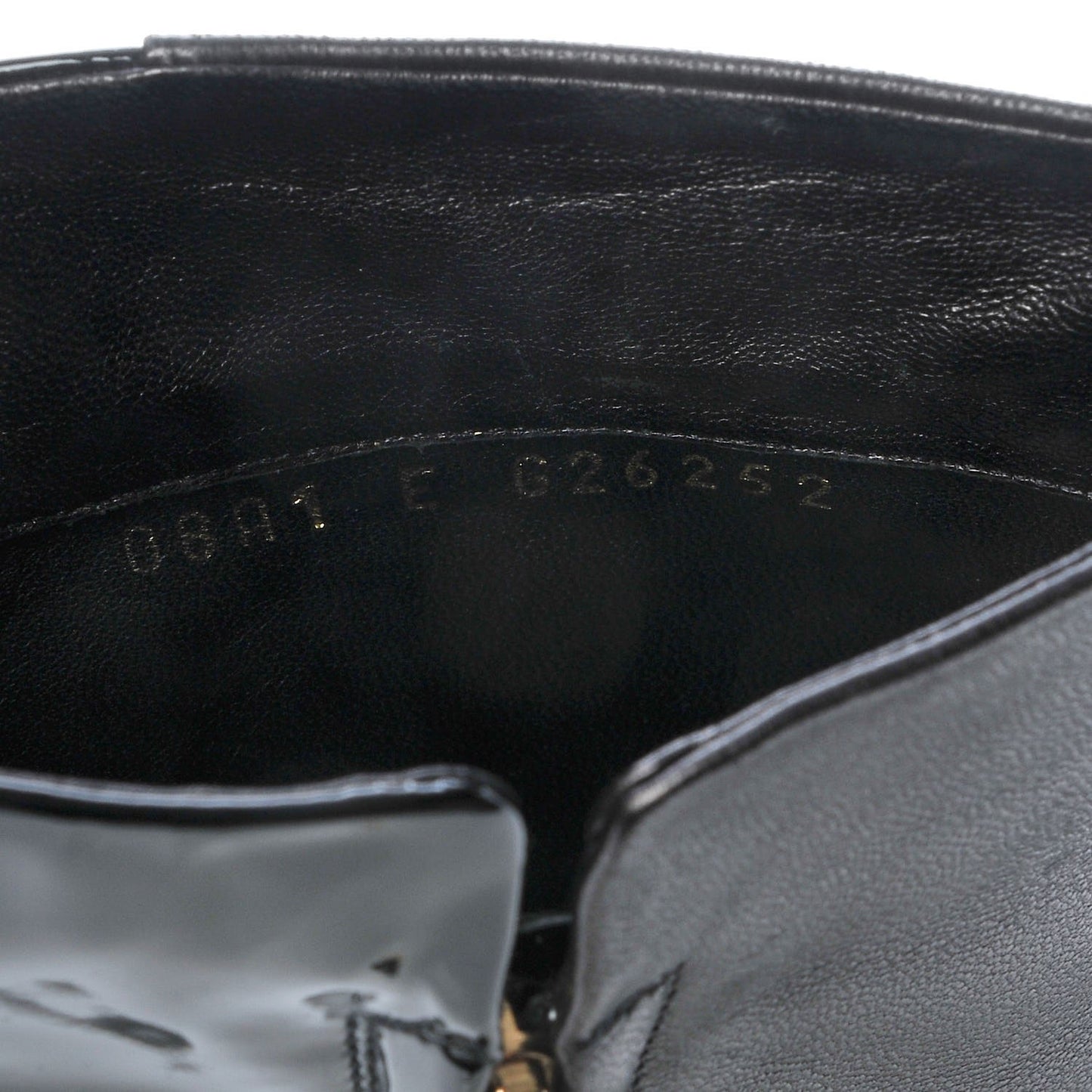 Patent Lambskin Cap Toe CC Boots 39 Black