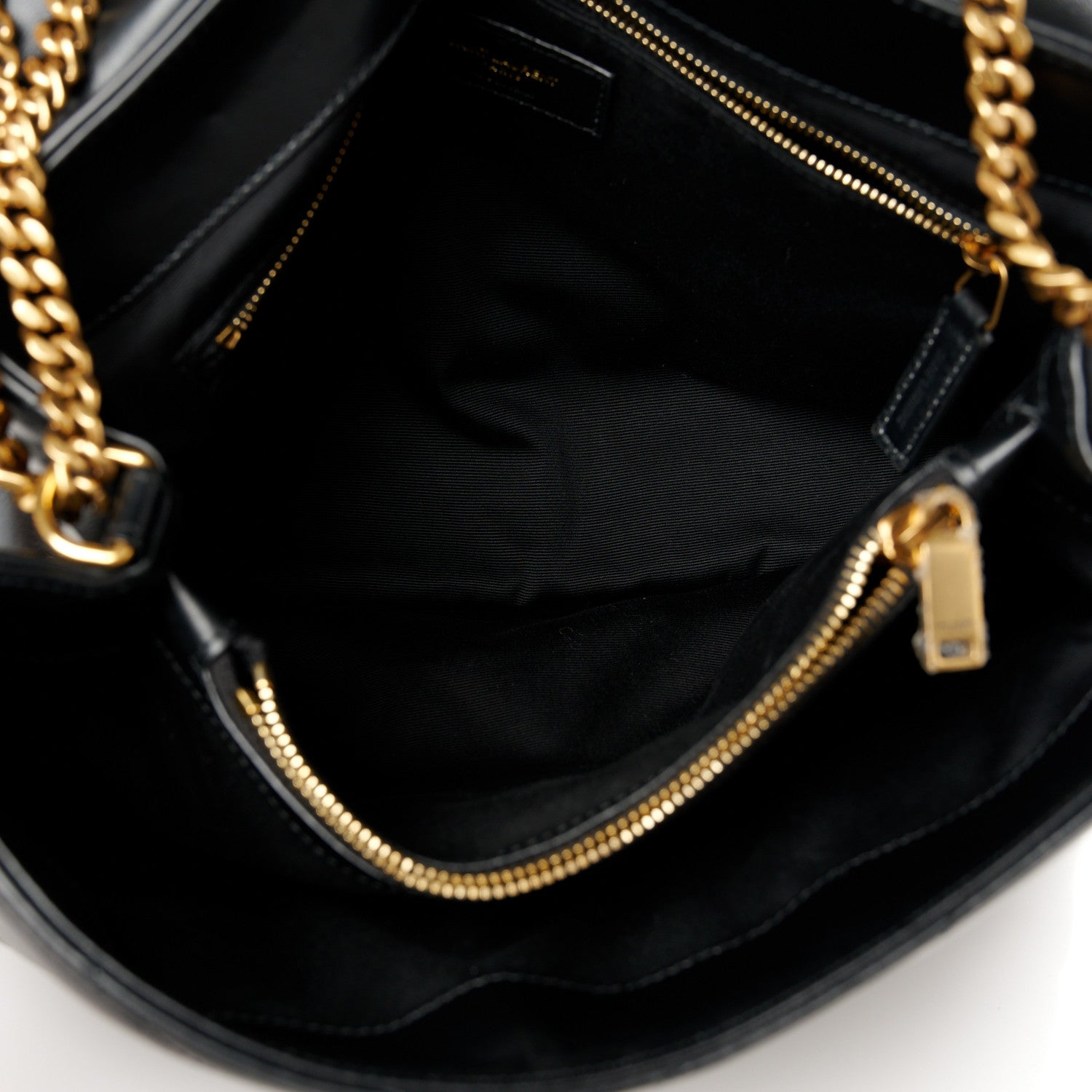 Saint Laurent Calfskin Y Quilted Monogram Medium Loulou Chain Satchel Black 5 of 11