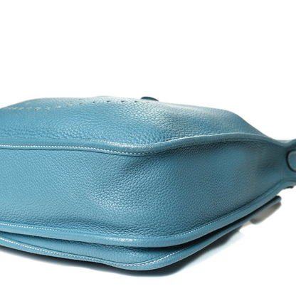 Hermes Taurillon Clemence Evelyne III GM Blue Jean 16 of 20