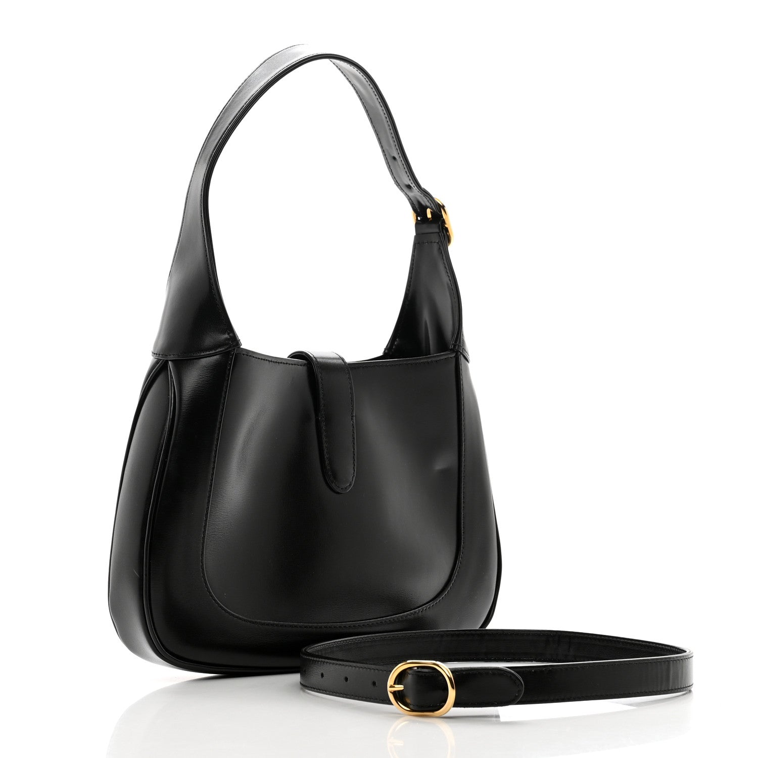 Gucci Boarded Dyana Lux Calfskin Small Jackie 1961 Hobo Black 3 of 11