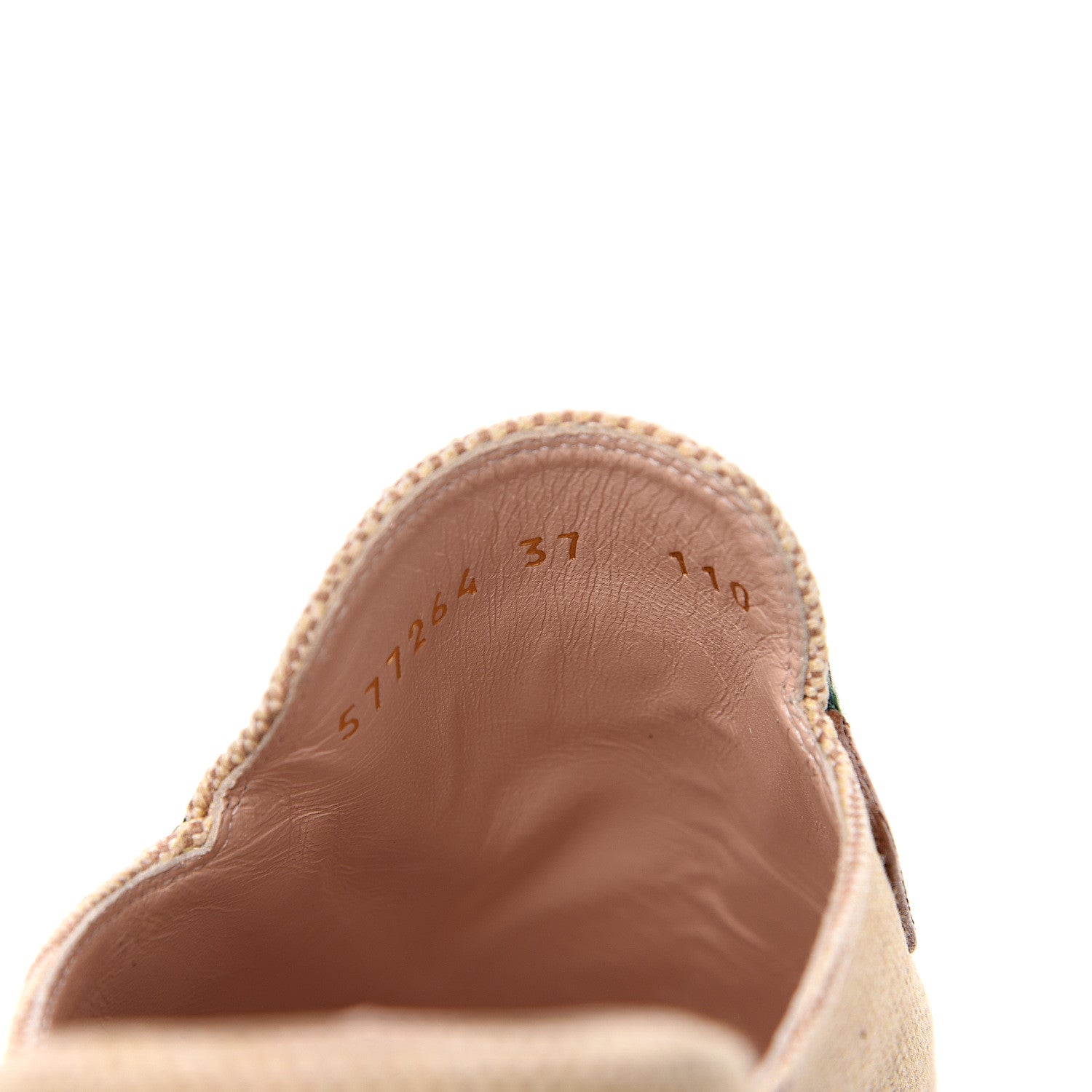 Gucci Canvas Vintage Charlotte Web Princetown Slippers 37 Sand Cuir 7 of 9