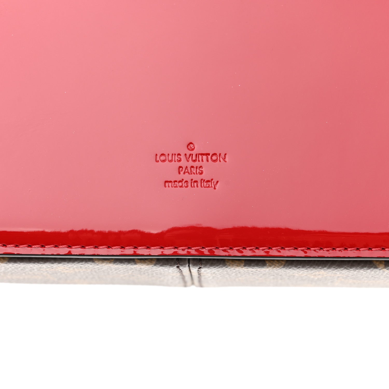 Louis Vuitton Patent Calfskin Monogram Cherrywood BB Scarlet 6 of 9