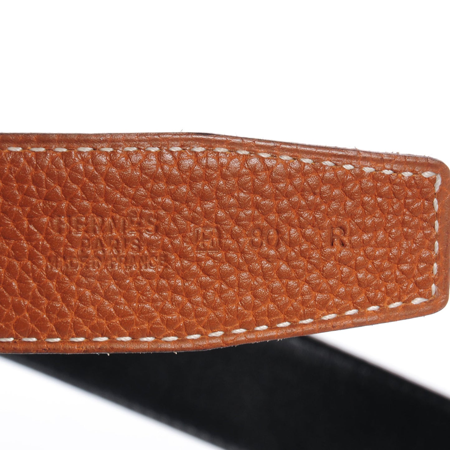 Togo Box Reversible Polished Constance 32mm H Belt Gold Noir 80