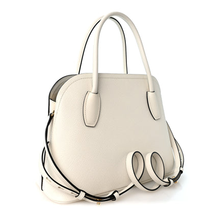 Prada Saffiano Cuir Calfskin Promenade Tote Bianco 3 of 10