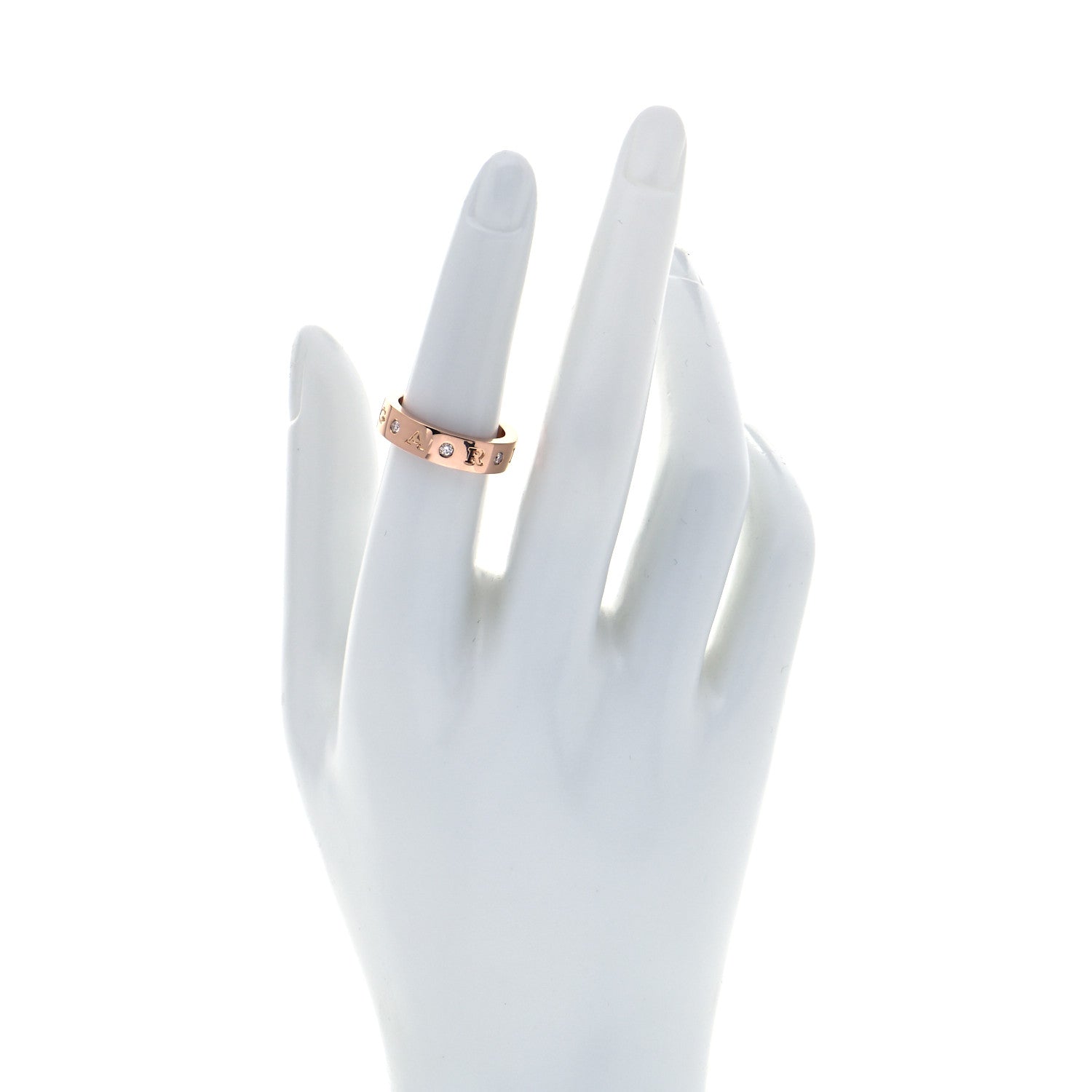 Bulgari 18K Rose Gold 7 Diamond BVLGARI BVLGARI Band Ring 53 6.5 2 of 5