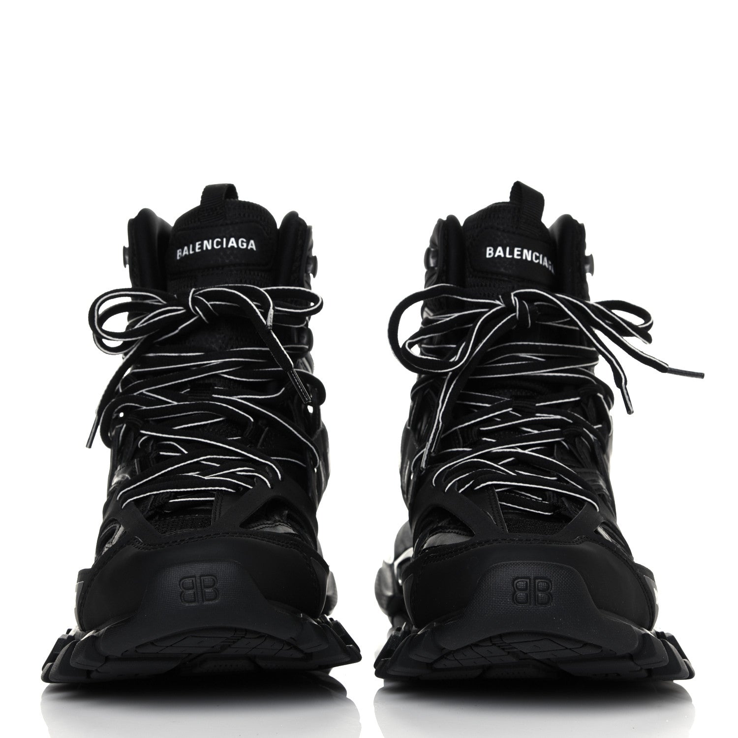 Balenciaga Mesh Nylon Womens Track Hike Sneakers 39 Black 2 of 8
