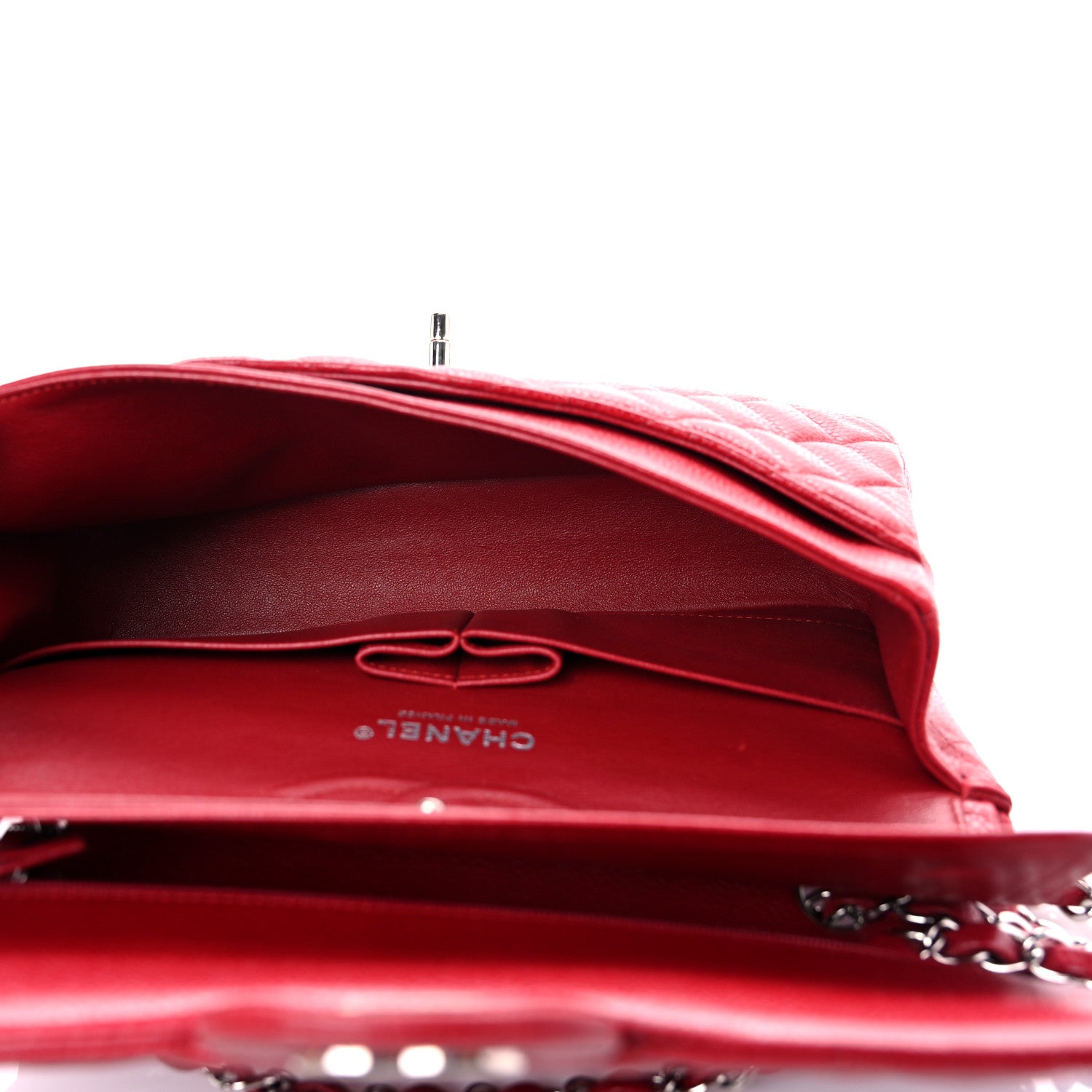 Chanel Caviar Quilted Medium Double Flap Red 4 of 9