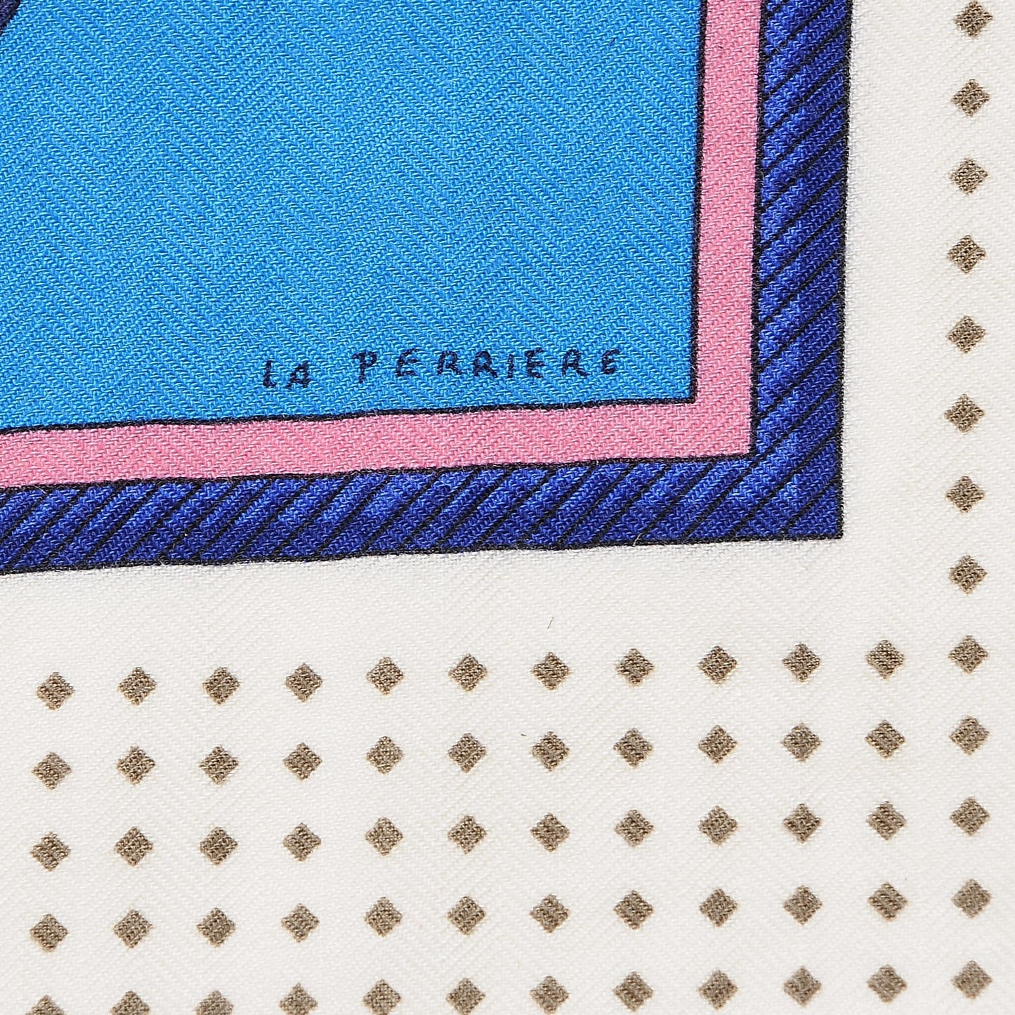 Cashmere Silk Les Voitures A Transformation Shawl 140 Bleu Azur Rose Blanc