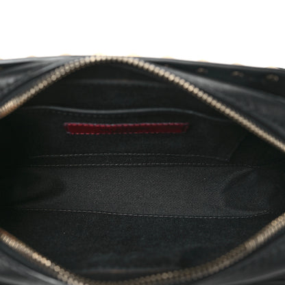 Valentino Garavani Grained Calfskin Rockstud Flip Lock Camera Crossbody Bag Black 5 of 10