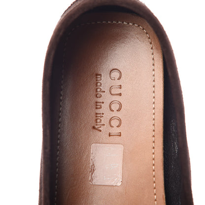 Gucci Suede Web Mens Kanye Driver Loafers 10.5 Cocoa 5 of 11