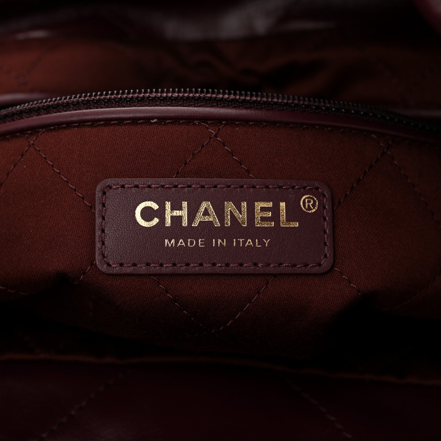 Chanel Shiny Calfskin Quilted Small Chanel 22 Dark Burgundy 7 of 12
