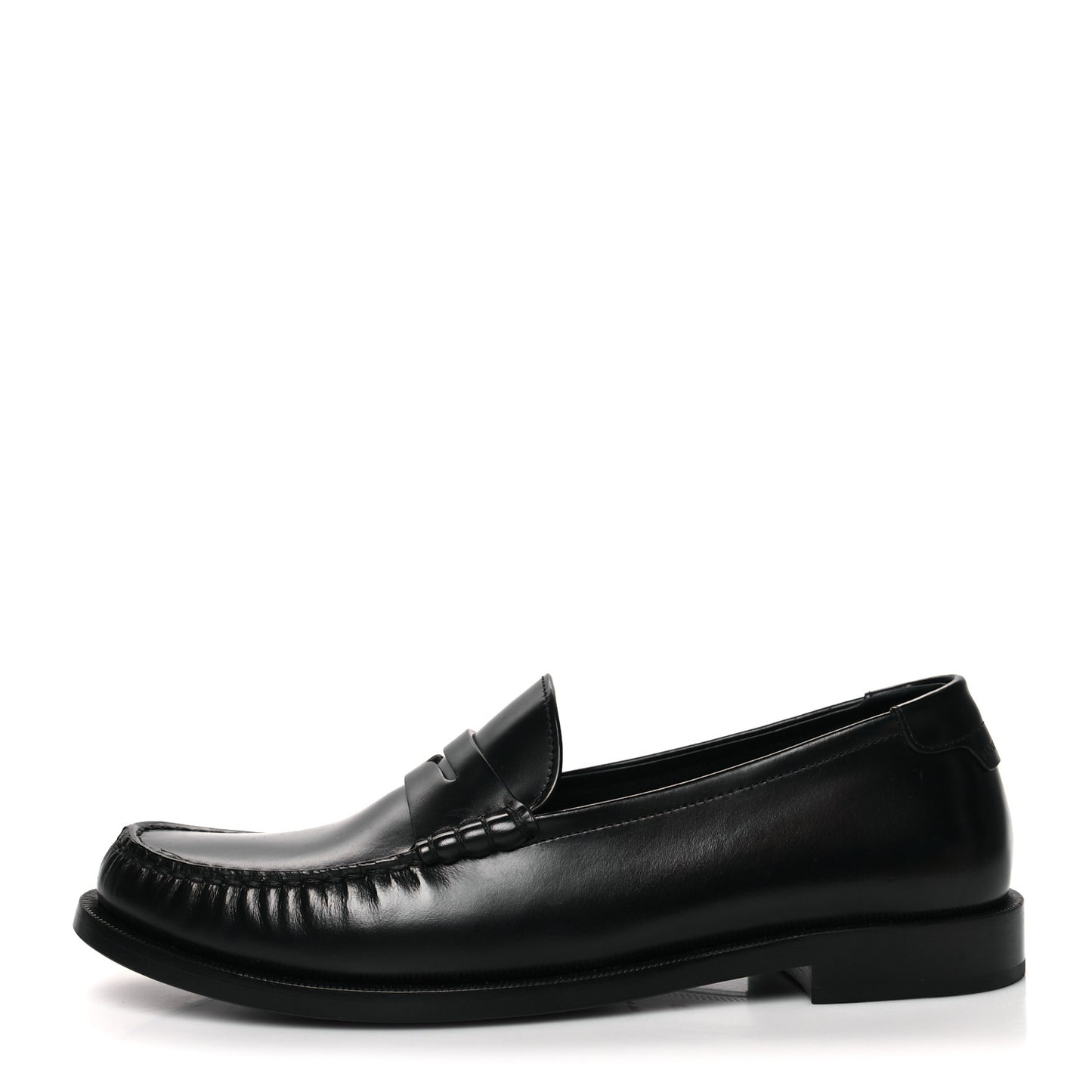 Smooth Calfskin Penny Loafers 40.5 Black