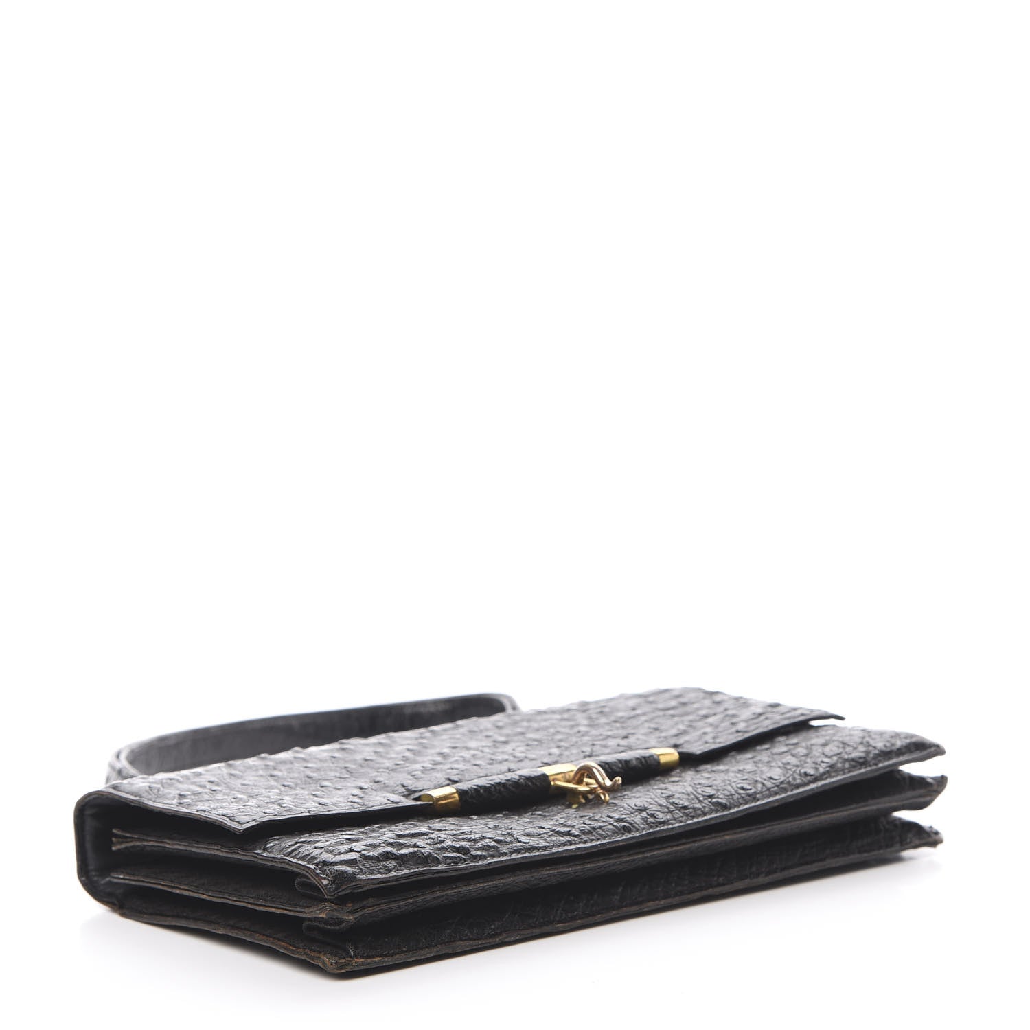 Hermes Ostrich Palonnier Bag Black 4 of 19