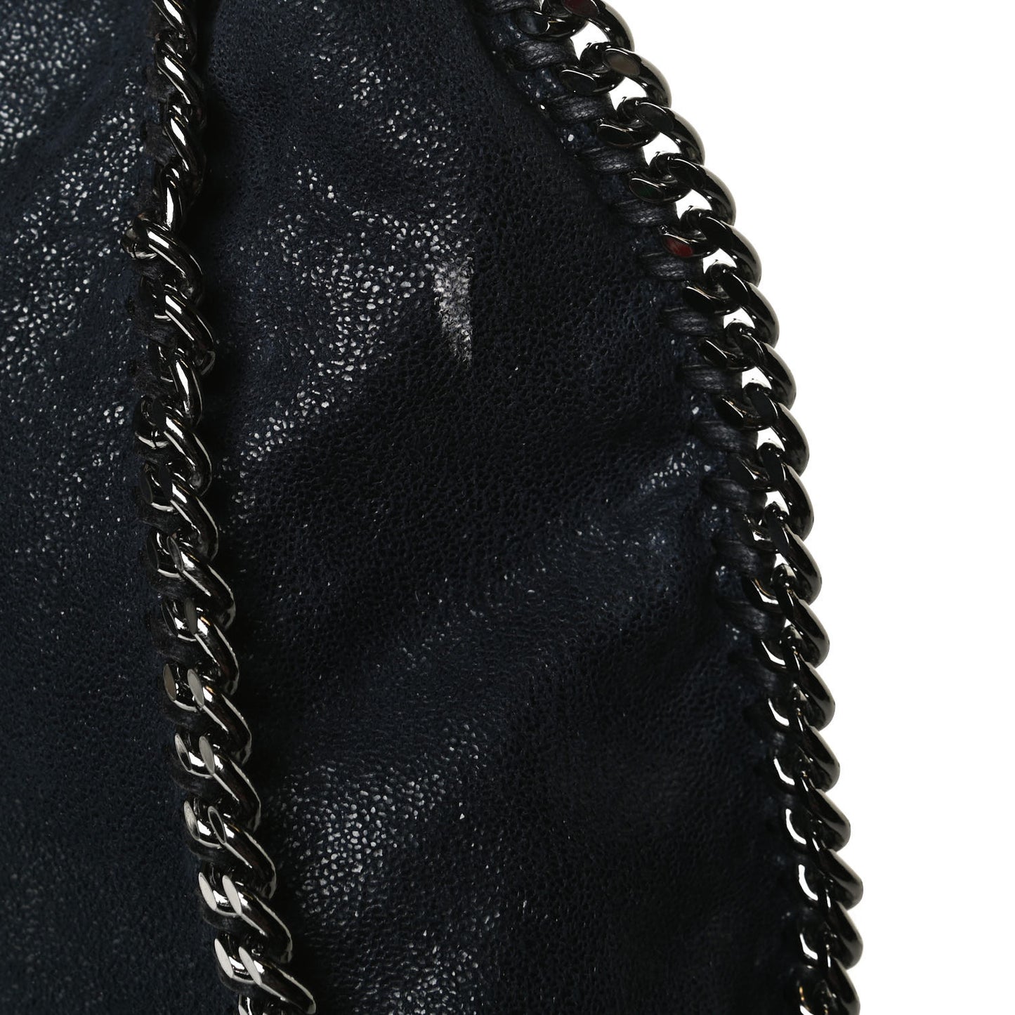 Metallic Shaggy Deer Small Falabella Tote Navy