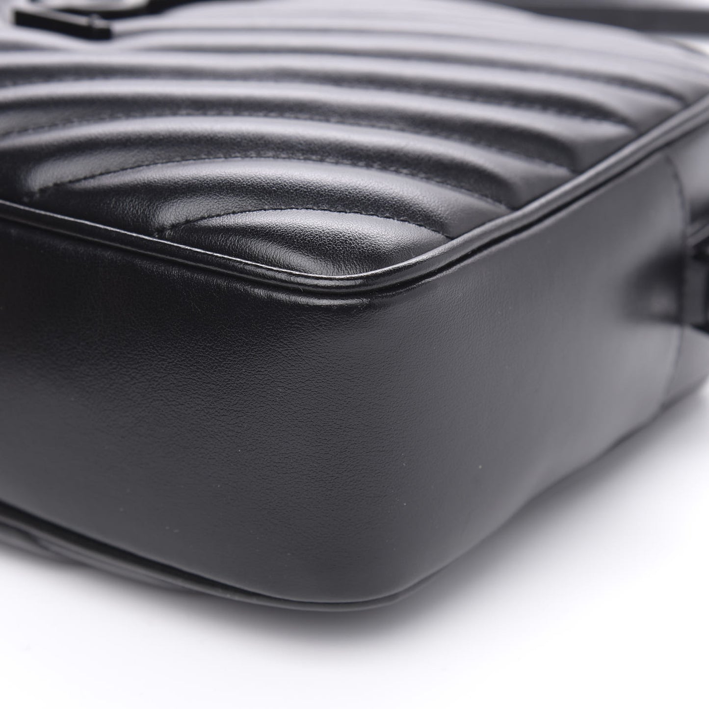 Calfskin Matelasse Monogram Lou Camera Bag Black