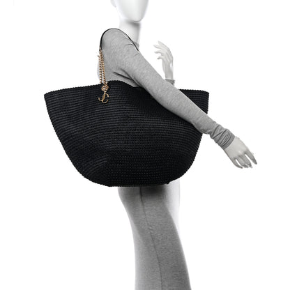 Jimmy Choo Raffia Small Mari Tote Black 2 of 12