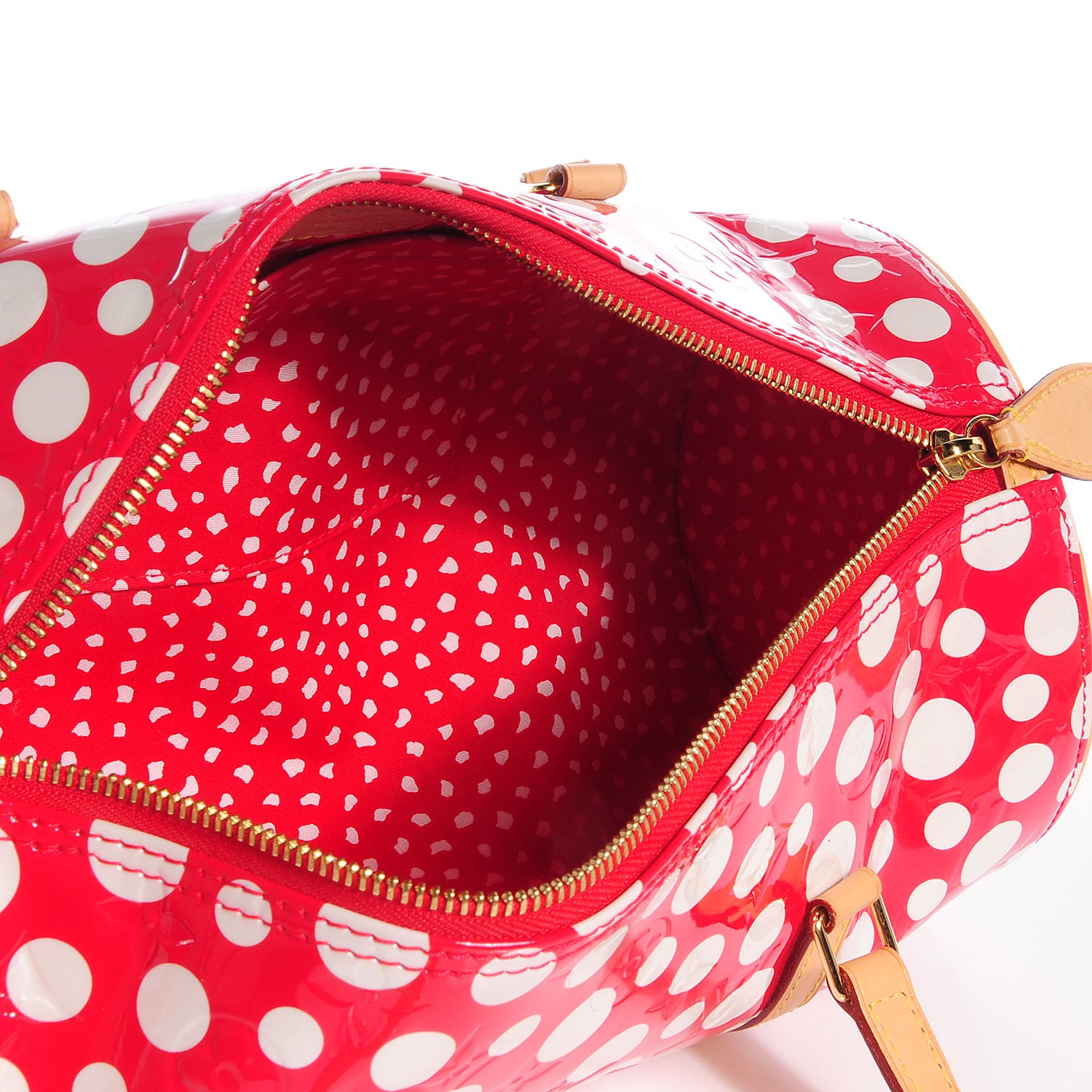 Louis Vuitton Vernis Kusama Infinity Dots Papillon 30 Red 6 of 8