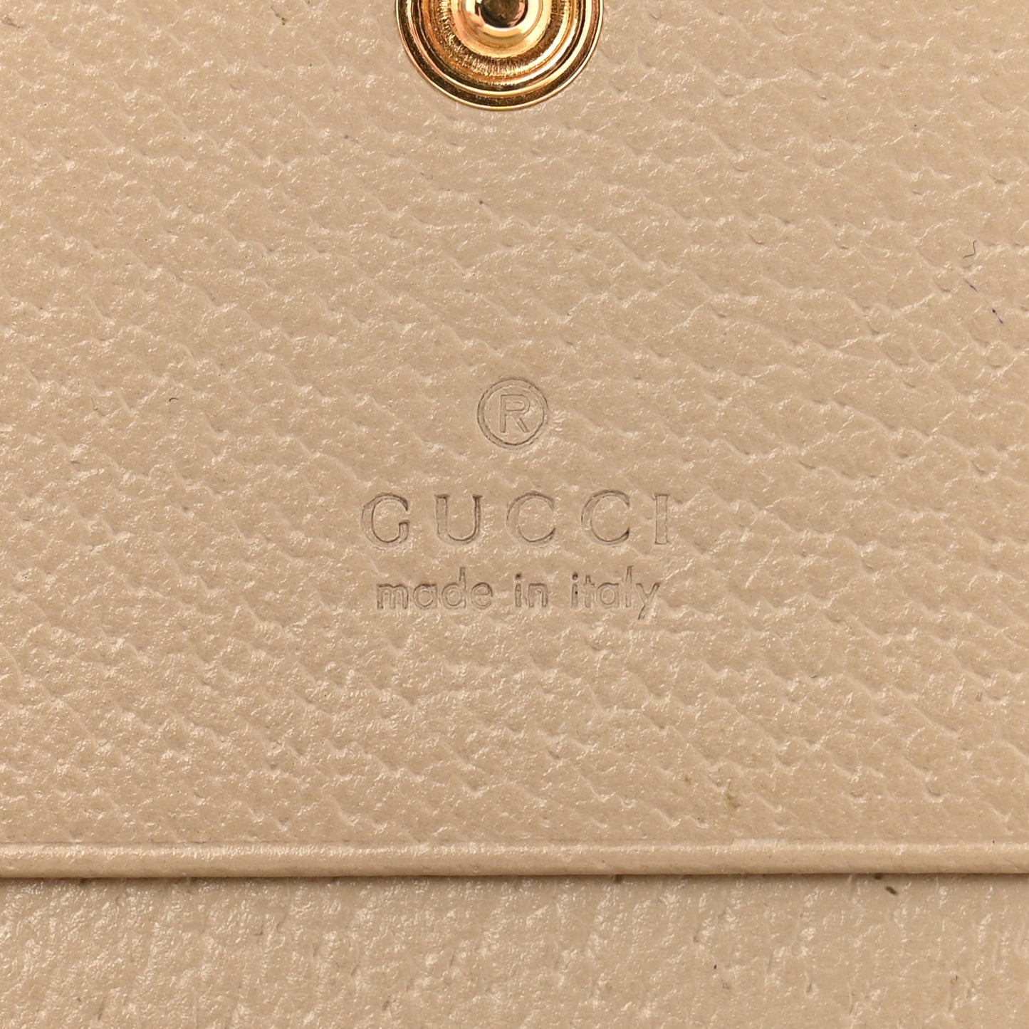 GG Supreme Monogram Textured Dollar Calfskin Web Ophidia Card Case Beige Mystic White Oatmeal