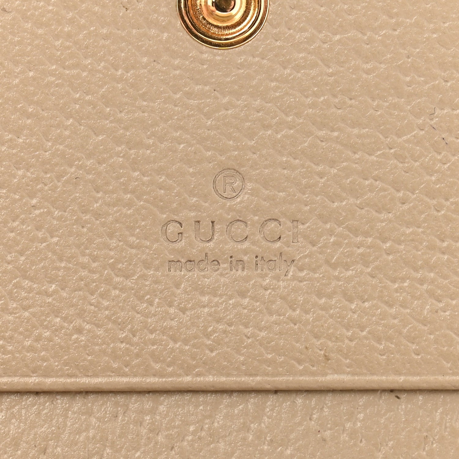 Gucci GG Supreme Monogram Textured Dollar Calfskin Web Ophidia Card Case Beige Mystic White Oatmeal 6 of 11