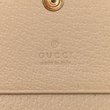 Gucci GG Supreme Monogram Textured Dollar Calfskin Web Ophidia Card Case Beige Mystic White Oatmeal 6 of 11