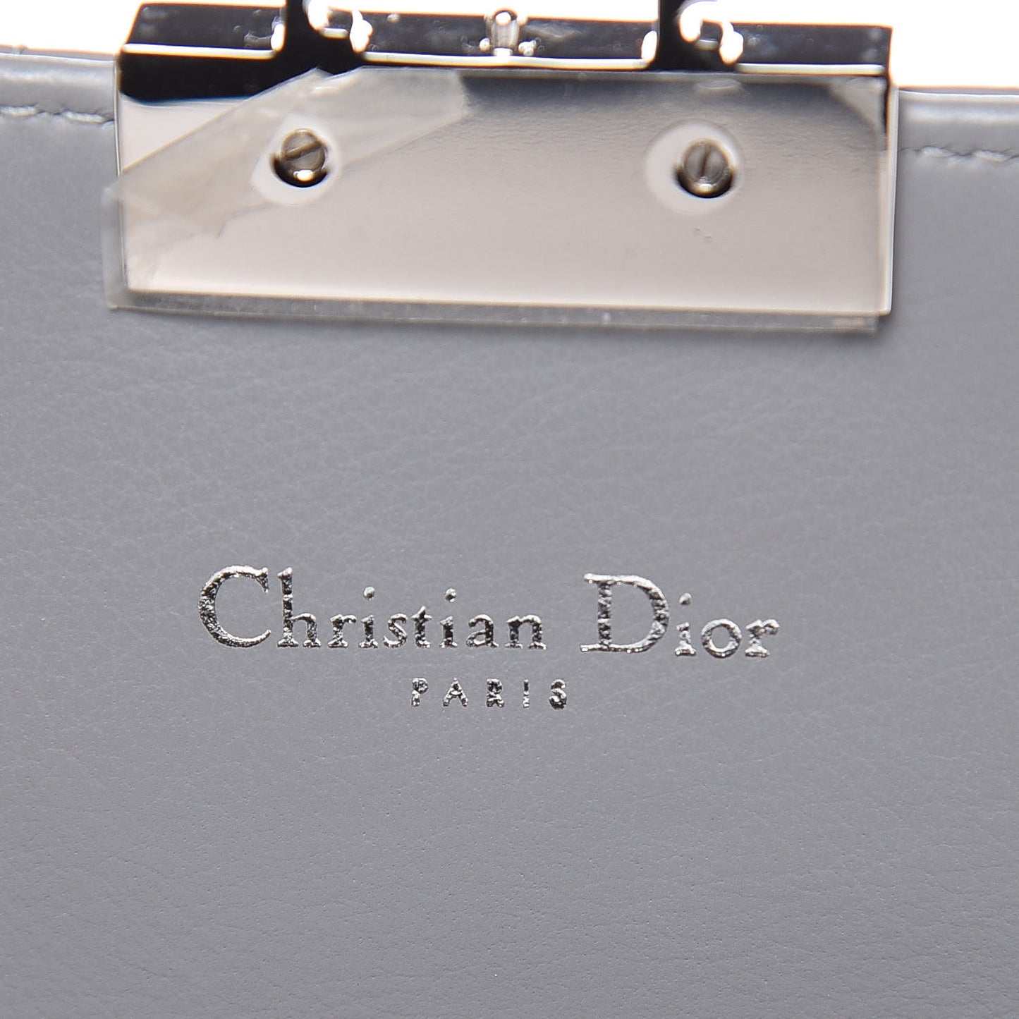 Patent Cannage Miss Dior Promenade Pouch Grey