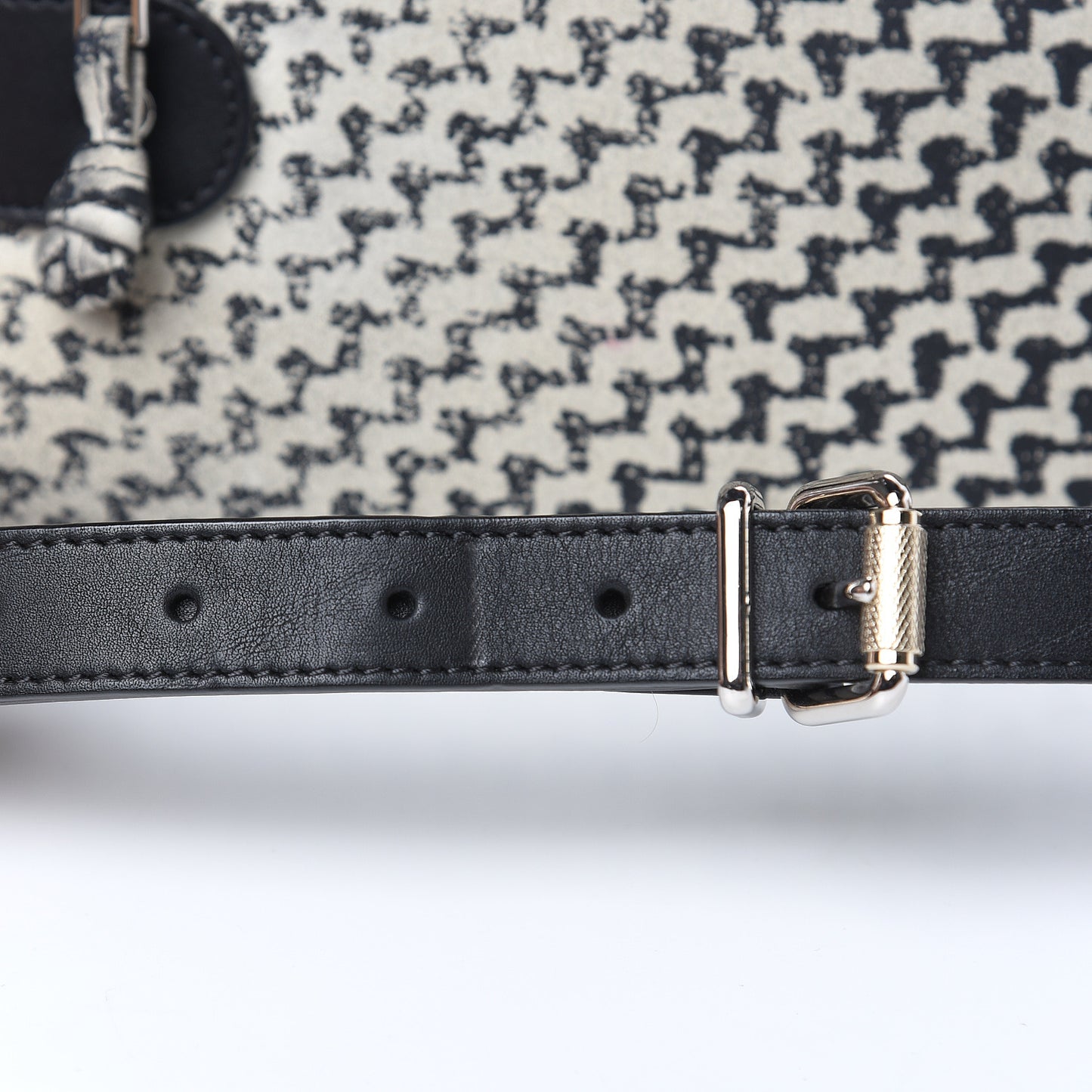Suede Tweed Print Mini PS11 Classic Shoulder Bag Off White