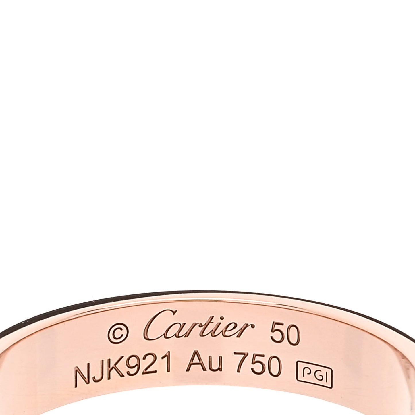 18K Pink Gold 3.5mm LOVE Wedding Band Ring 50 5.25