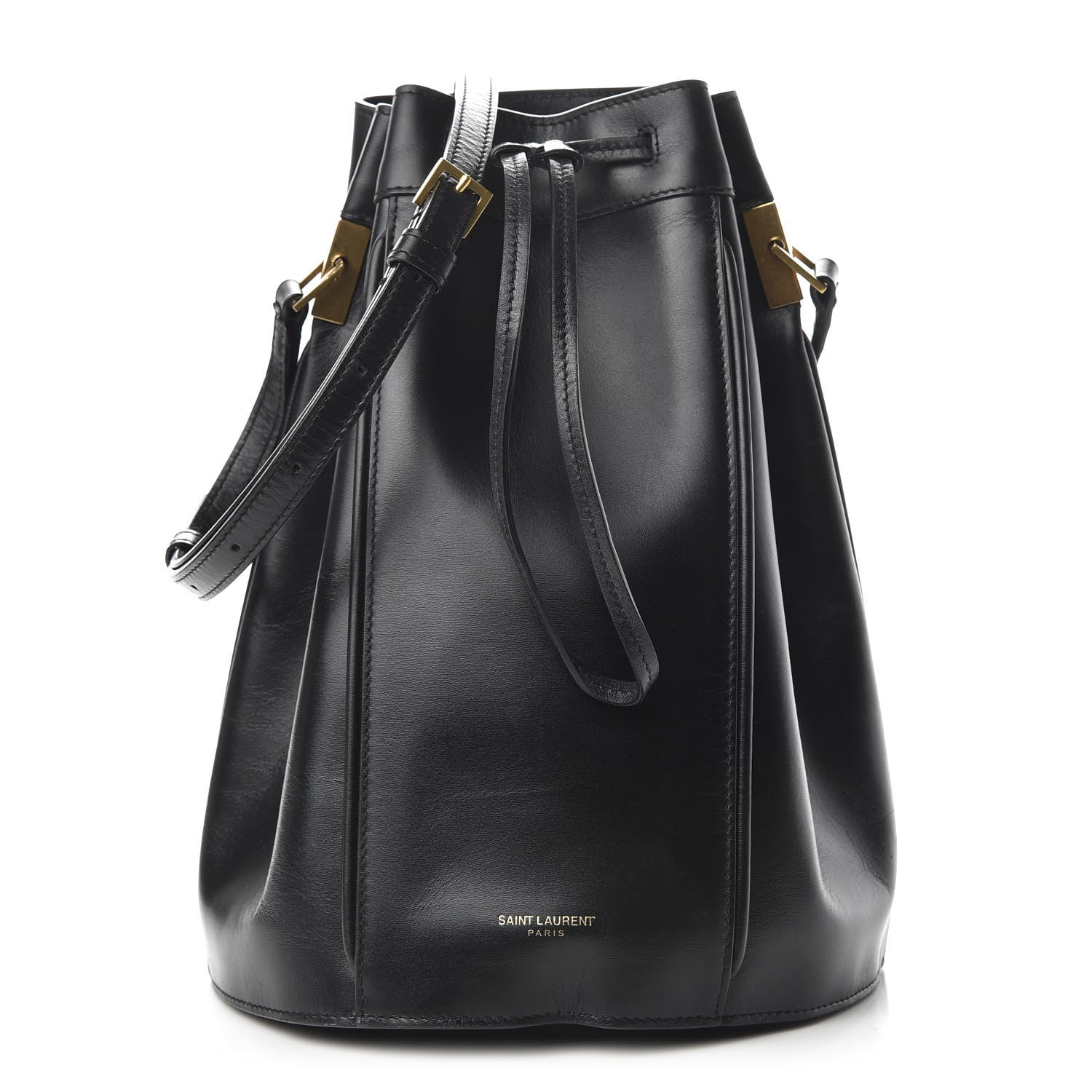 Saint Laurent Smooth Calfskin Medium Talitha Bucket Bag Black 1 of 10
