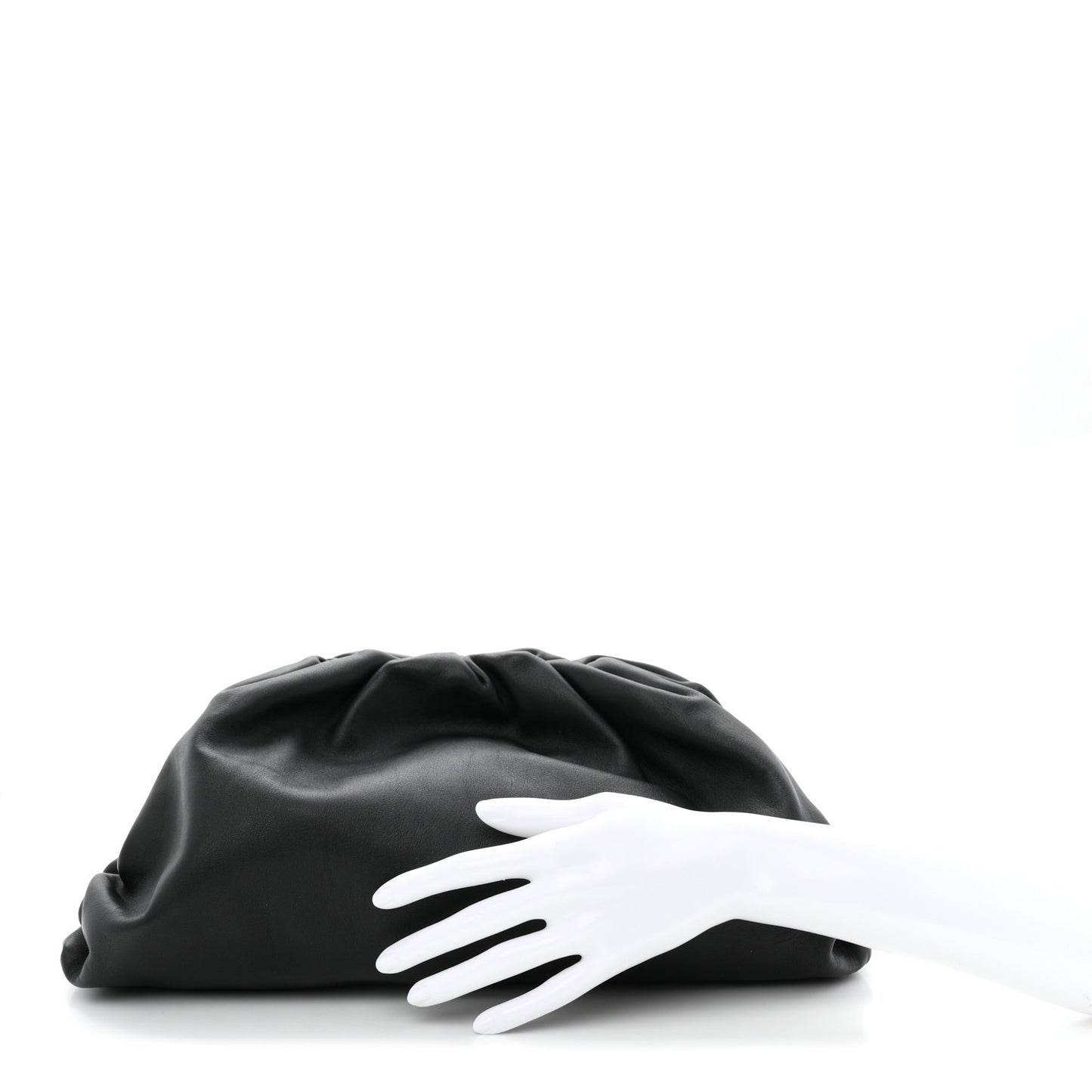 Smooth Butter Calf The Pouch Oversized Clutch Black