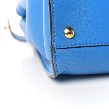 Fendi Vitello Seta Medium Peekaboo Iconic Satchel Blue Royal 6 of 10