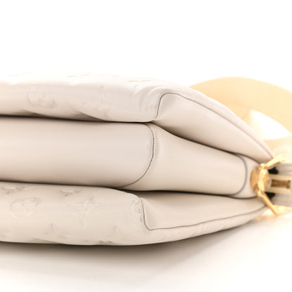 Louis Vuitton Lambskin Embossed Monogram Coussin PM Beige Cream 9 of 10