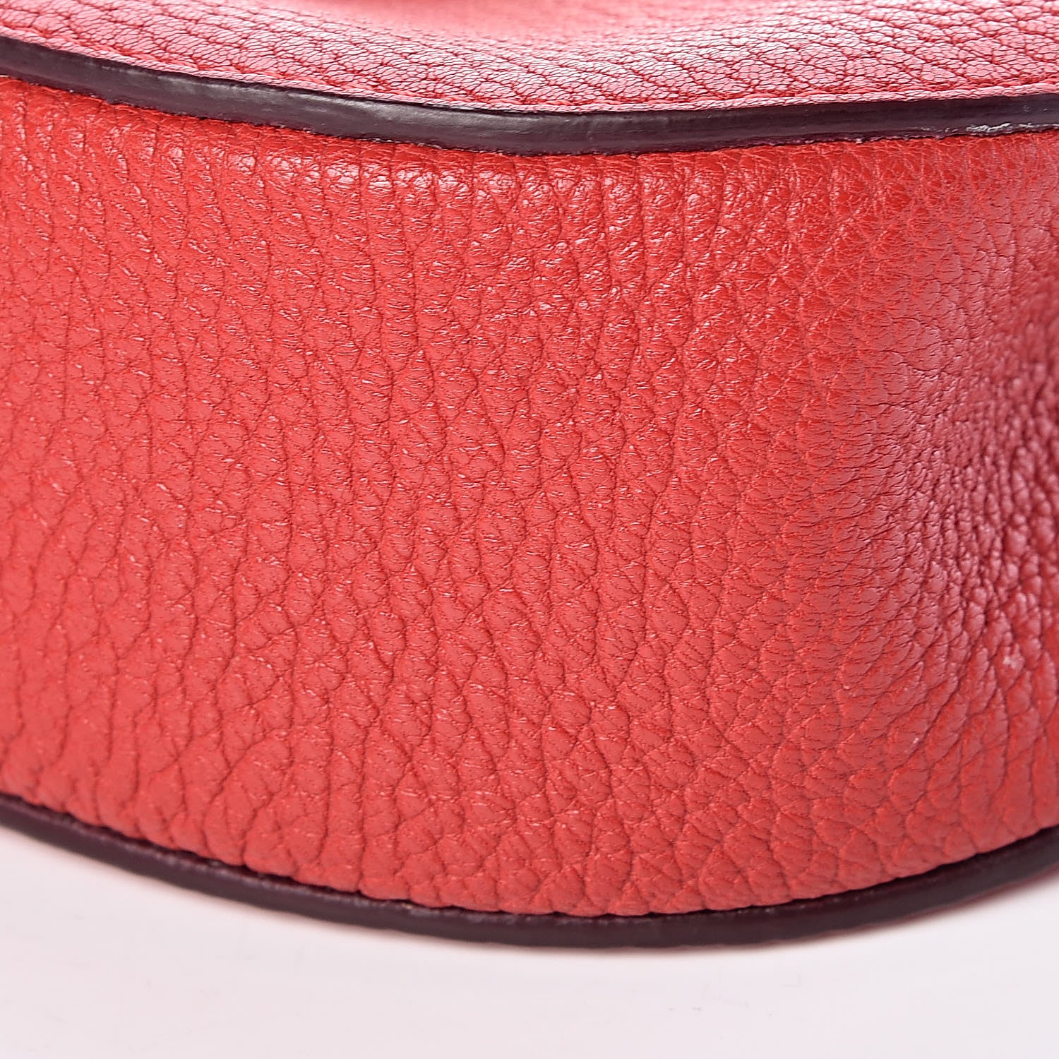 Chloe Grained Lambskin Mini Drew Shoulder Bag Plaid Red 9 of 9