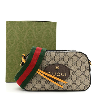 Gucci GG Supreme Monogram Web Neo Vintage Shoulder Bag Beige New Acero Crop 10 of 10
