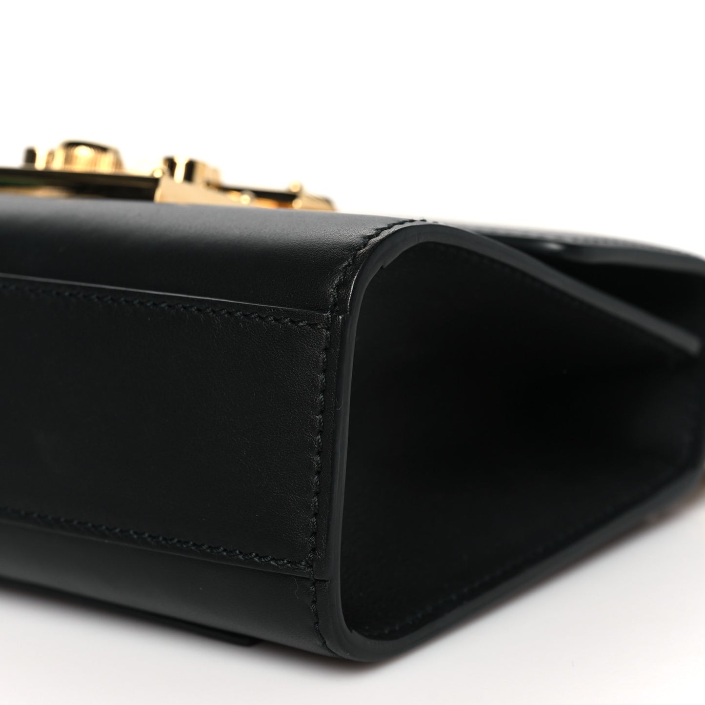 Calfskin Small Padlock Shoulder Bag Black