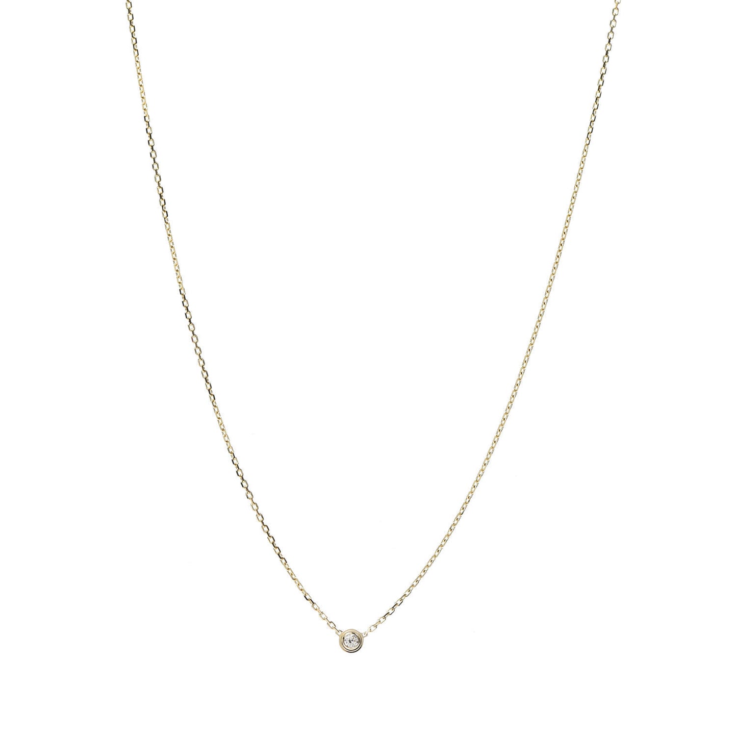 18K Yellow Gold Diamond XS D'Amour Pendant Necklace