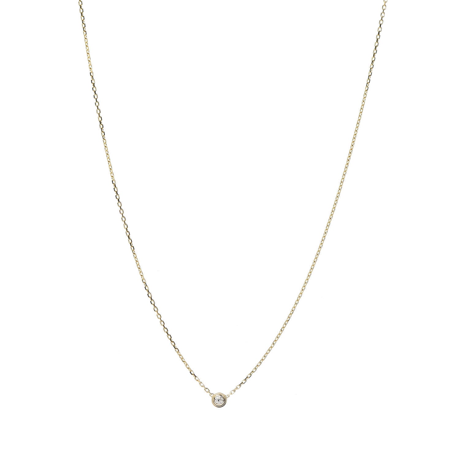 Cartier 18K Yellow Gold Diamond XS D'Amour Pendant Necklace 1 of 7