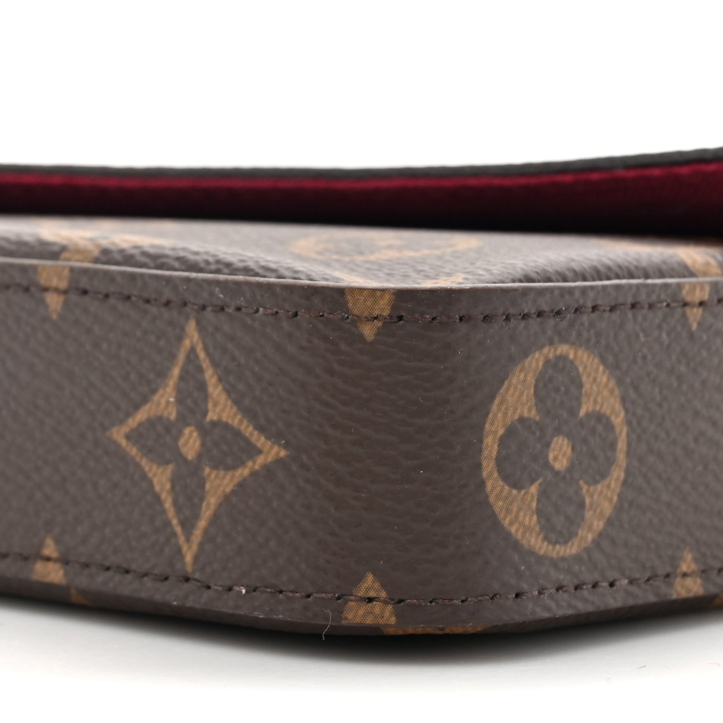 Monogram Pochette Felicie Chain Wallet Fuchsia