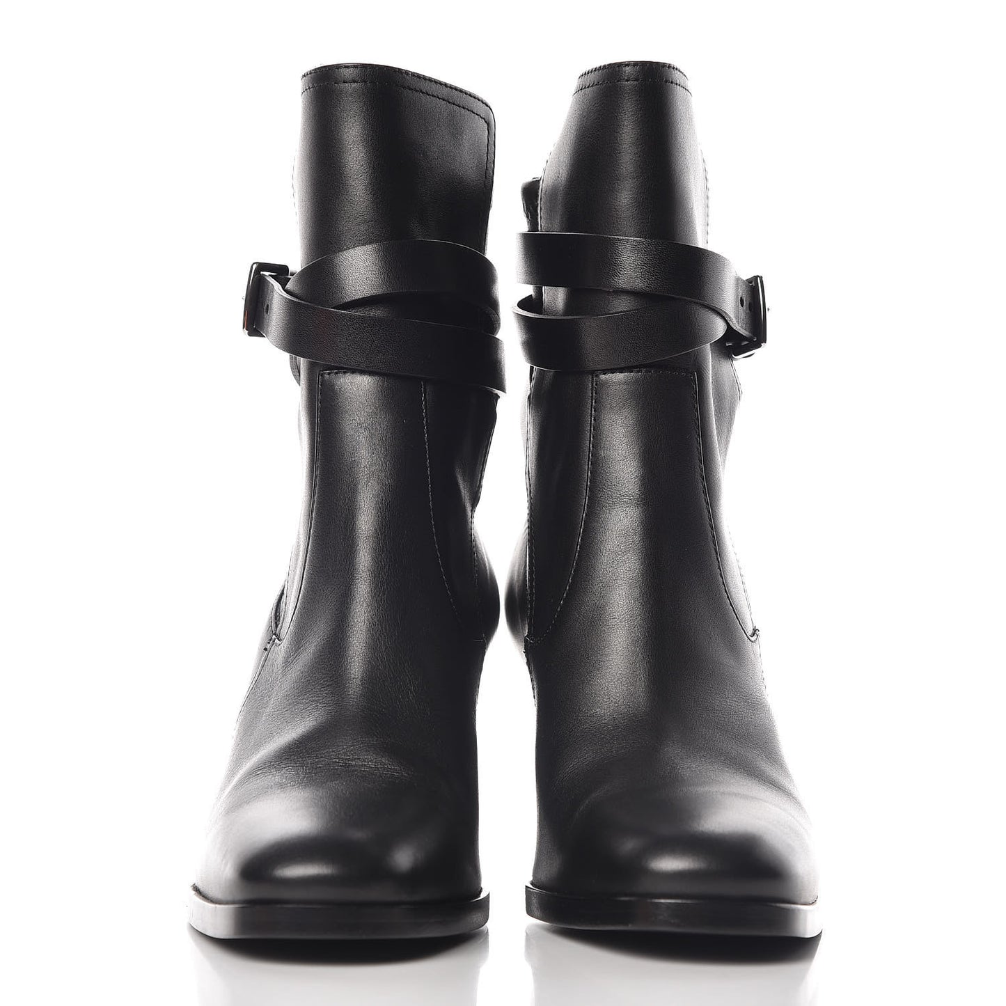 Calfskin Stretch Nappa Womens Songe 70 Low Boots 37 Black