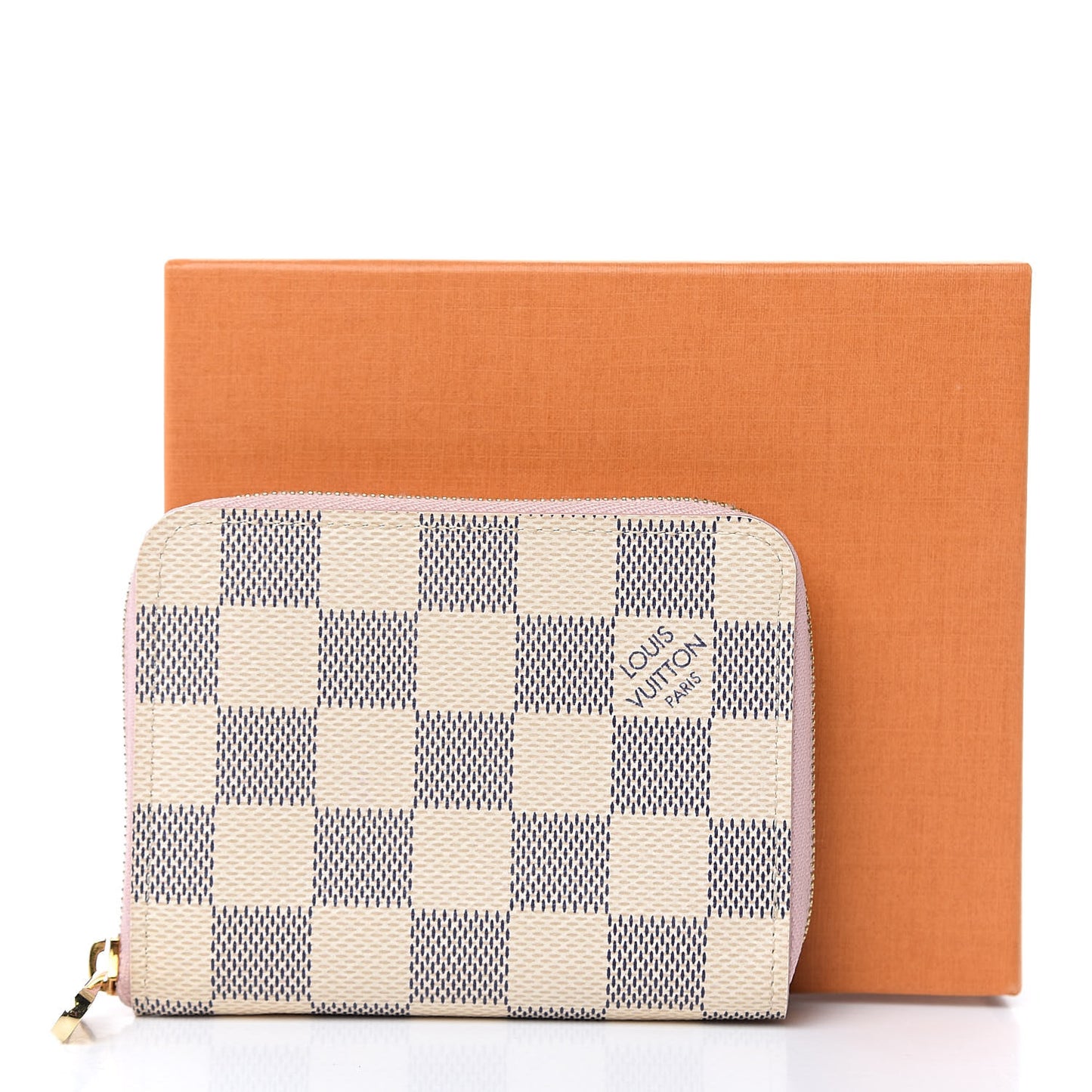 Damier Azur Zippy Coin Purse Rose Ballerine