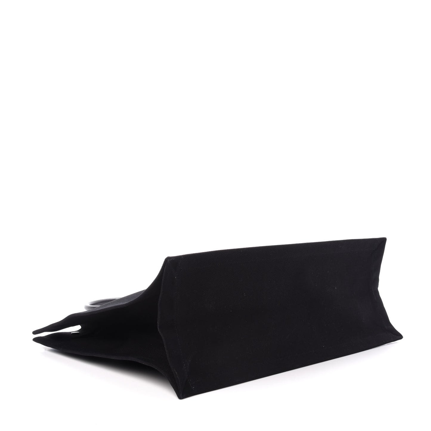 Linen Calfskin Rive Gauche Tote Black
