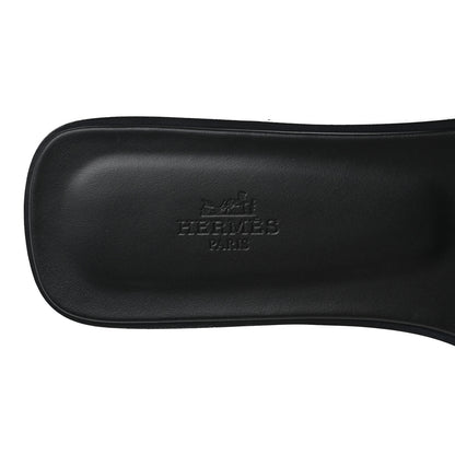 Hermes Box Calfskin Oran Sandals 40.5 Black 8 of 8